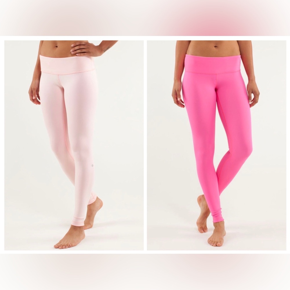 Lululemon Reversible Pink Leggings High Waist Stretch